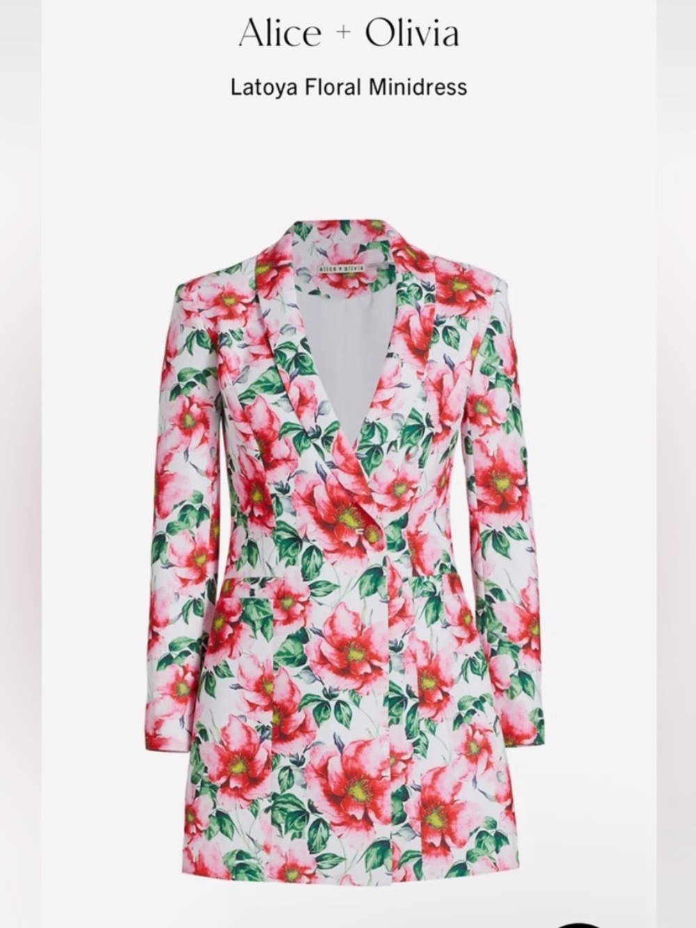 Alice + Olivia Latoya Floral Minidress in Pink Floral